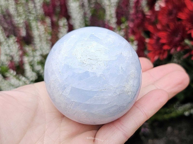 Blue calcite ball from Madagascar Ø56mm