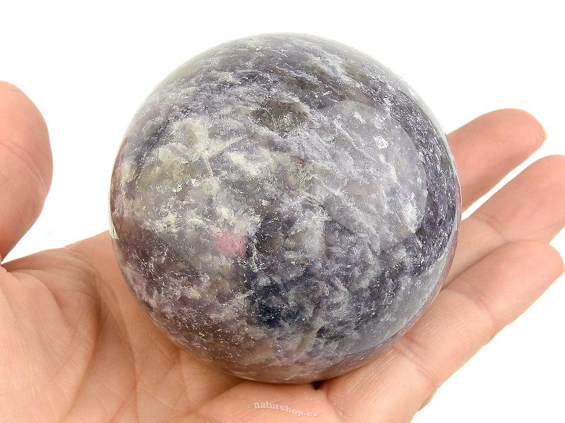 Ball of lepidolite (Madagascar) Ø 60mm (320g)