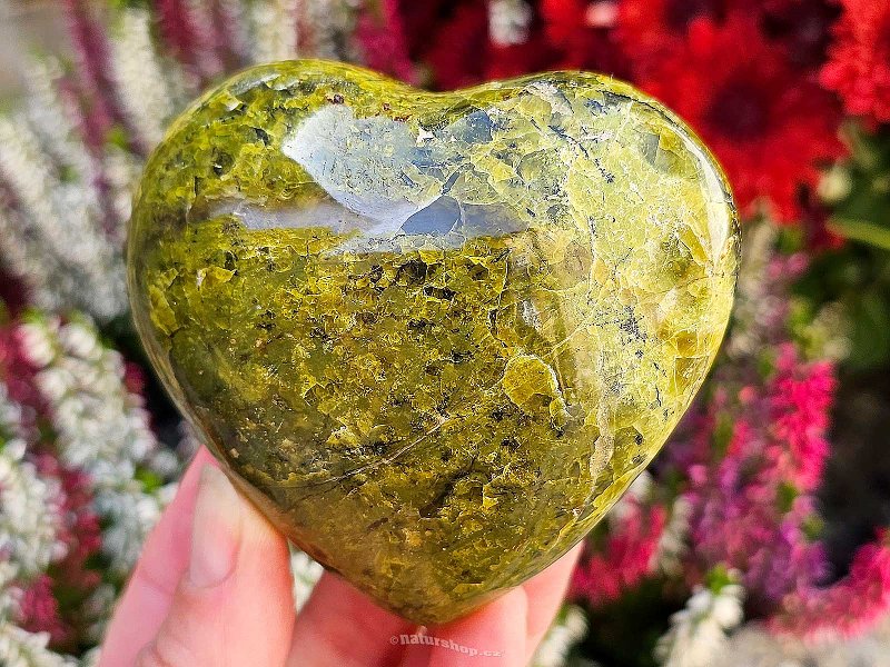 Srdce ze zeleného opálu (Madagaskar) 291g