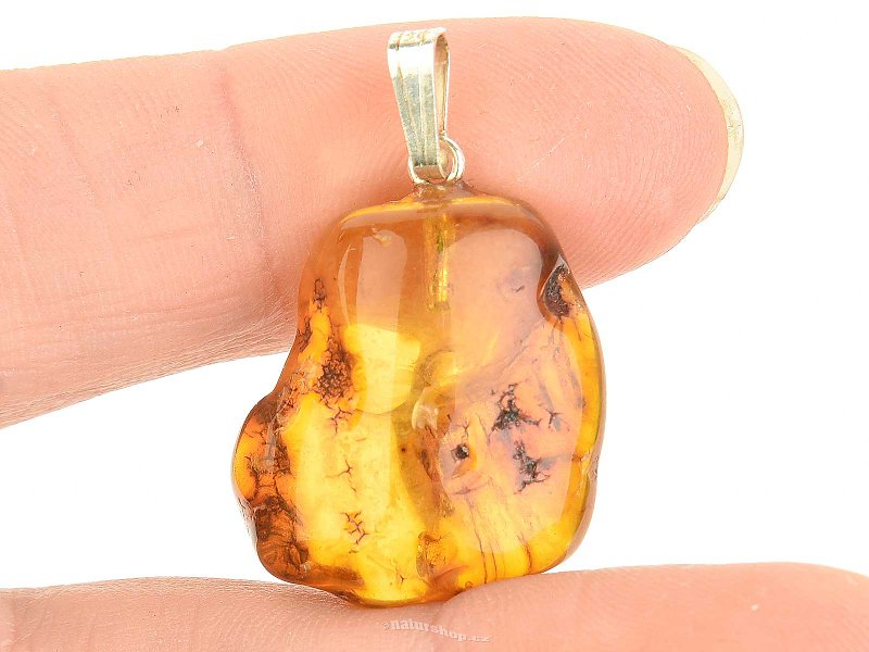 Amber pendant with silver handle Ag 925/1000 2.3g