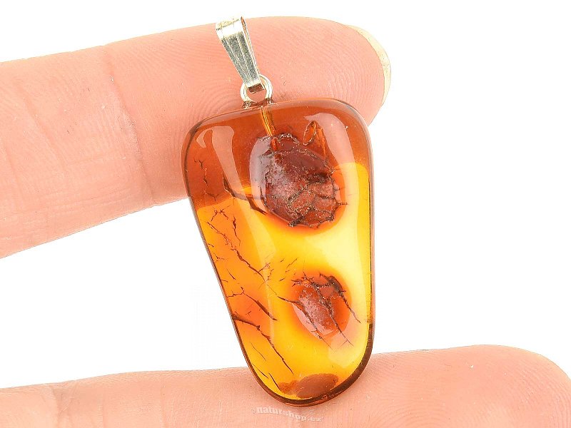 Amber pendant with silver handle Ag 925/1000 (2.5g)