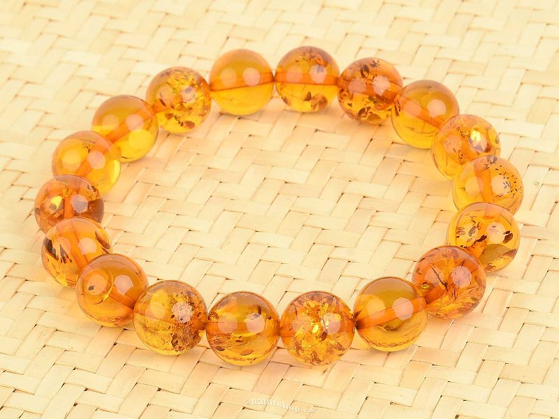 Bracelet made of amber balls 10mm (12g)
