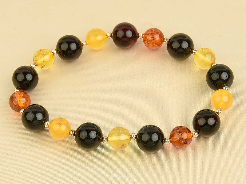 Amber bracelet balls mix 8mm + 10mm