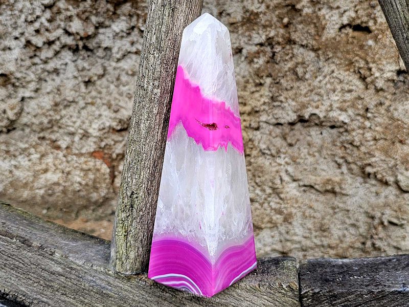 Obelisk pink agate (Brazil) 382g