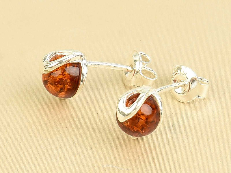 Amber earrings (Ag 925/1000)