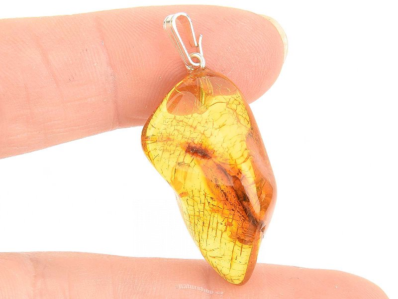Amber pendant with silver handle (Ag 925/1000 2.5g)