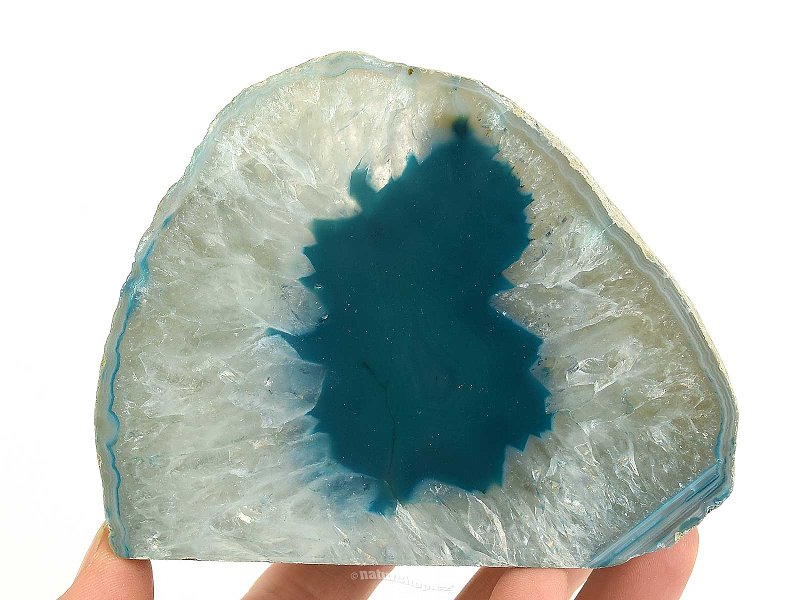 Candle holder blue dyed agate 593g