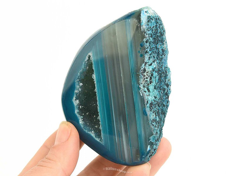 Colored agate - geode with cavity 238g