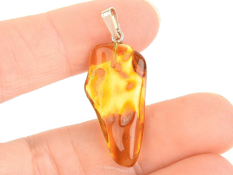 Amber pendant with handle Ag 925/1000 1.7g