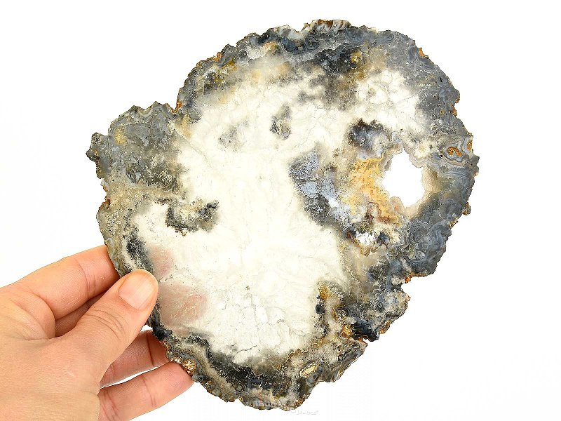 Agate natural slice with cavity (Brazil) 328g