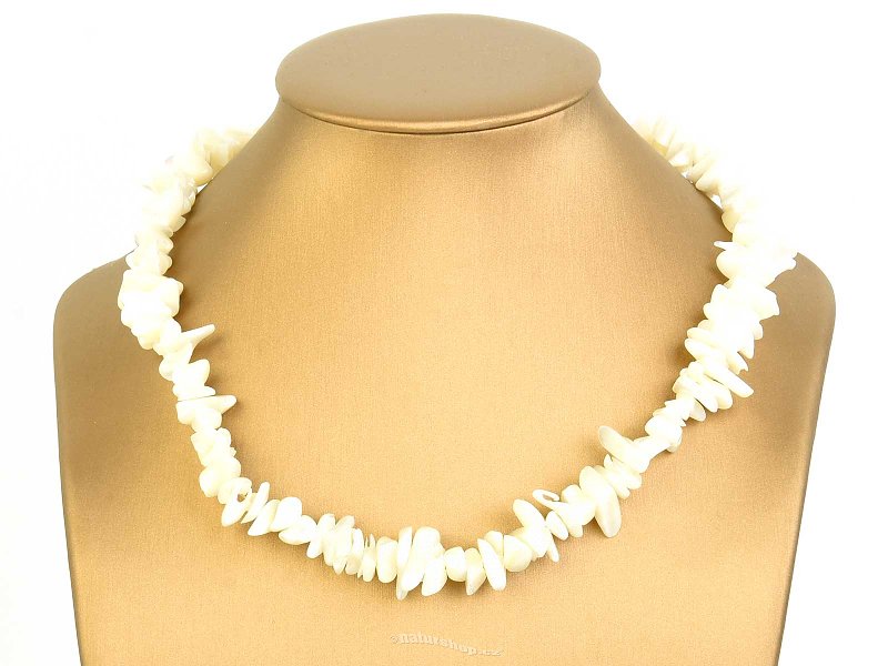 Shell pearl necklace 45cm clasp Ag 925/1000