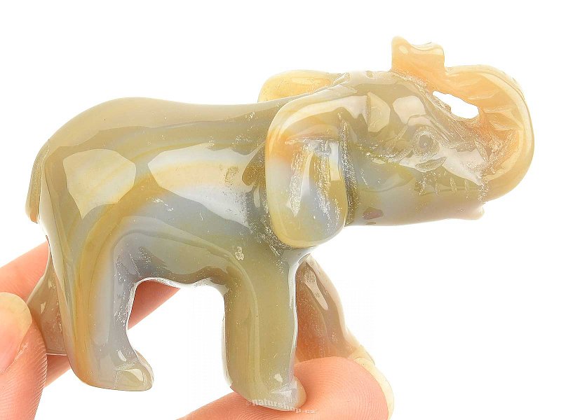 Agate lucky elephant from Brazil