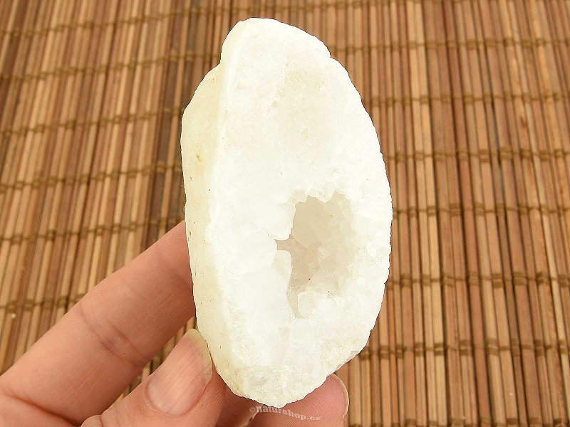 Quartz-calcite geode from Morocco 113g
