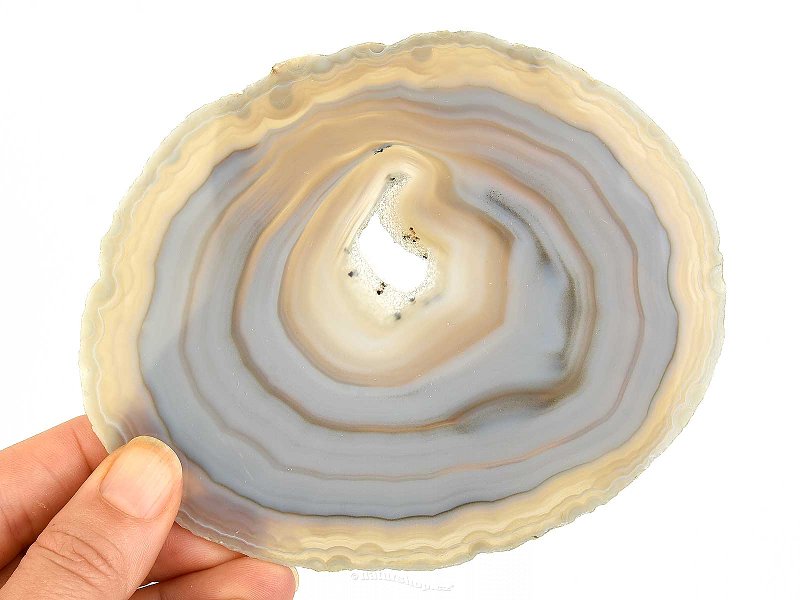 Agate natural slice with cavity (Brazil) 130g