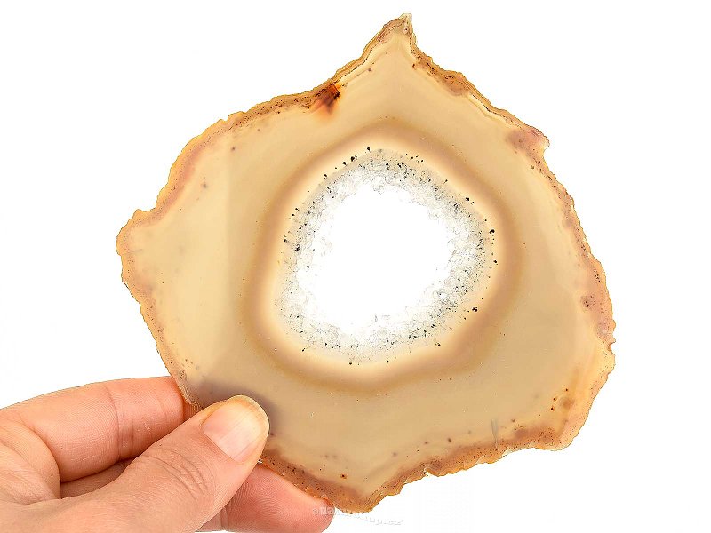Agate natural slice with cavity (Brazil) 98g