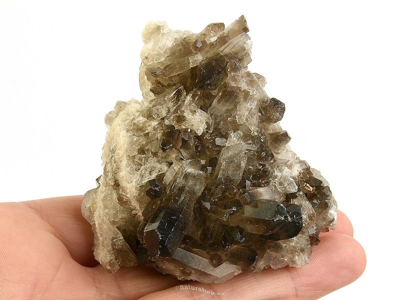 Přírodní krystaly záhnědy (drúza) 142g