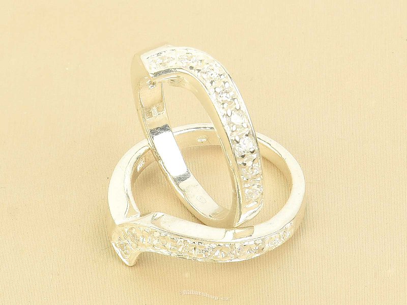 Stříbrný dámský prsten s kubickými zirkony Ag 925/1000