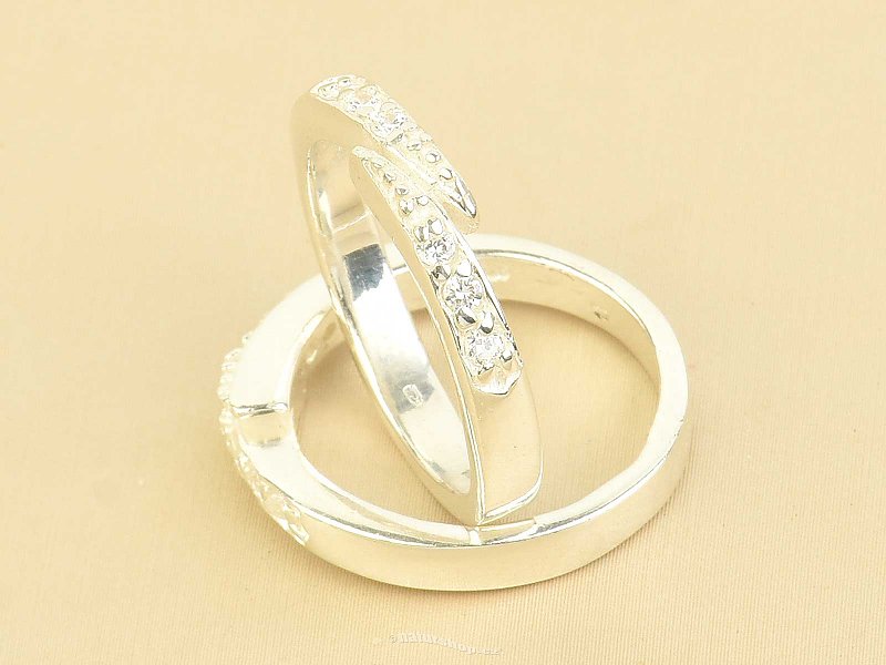 Jemný stříbrný prsten se zirkony Ag 925/1000 vel.53