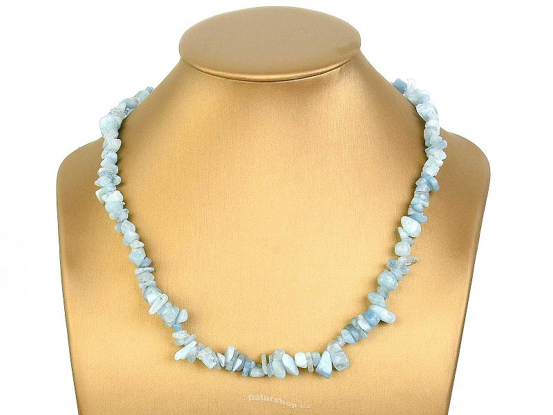 Aquamarine necklace 45cm