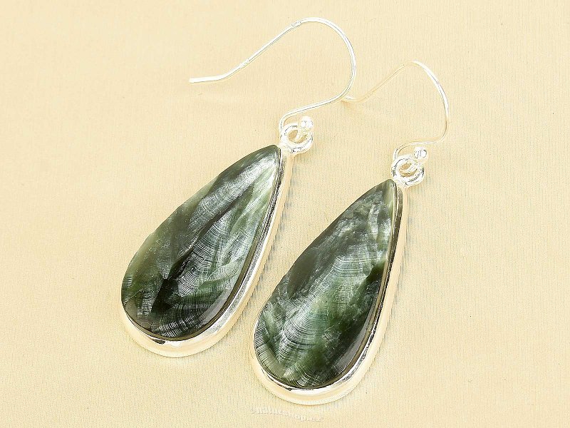 Serafinite teardrop earrings (Russia) Ag 925/1000 8.4g