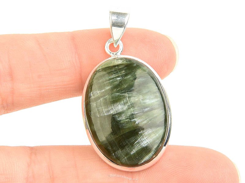Serafinite pendant oval from Russia 7.9g Ag 925/1000