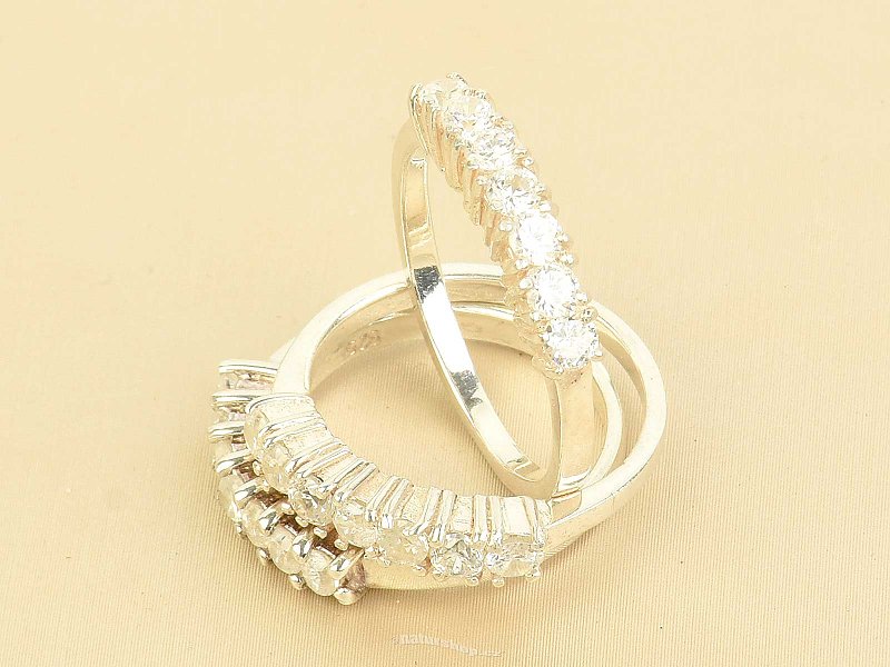 Silver ring with cubic zirconia Ag 925/1000
