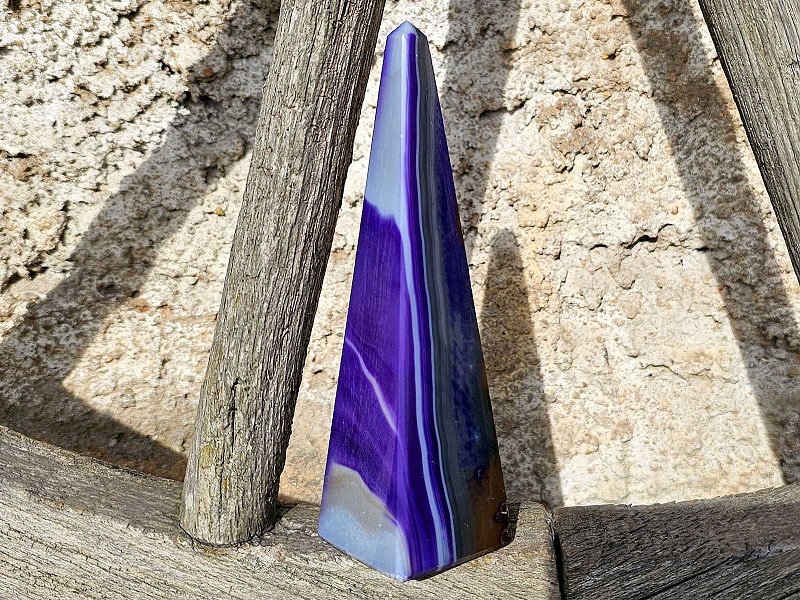 Agate purple obelisk Brazil 276g