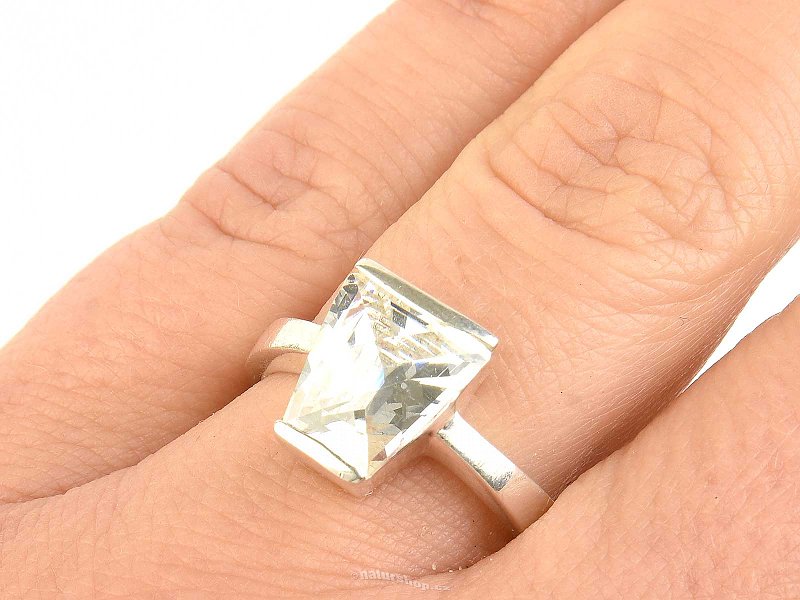 Silver ring with zircon Ag 925/1000 size 57, 6.0g