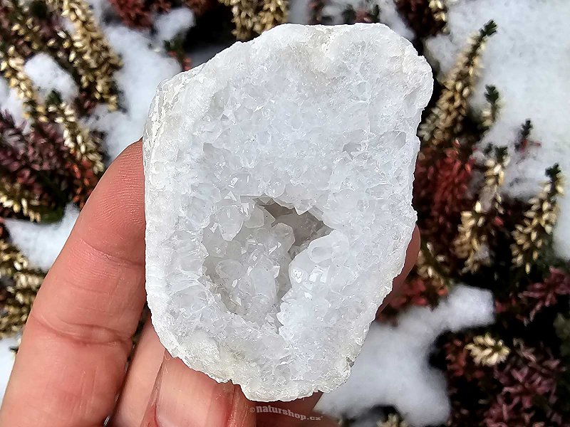 Quartz-calcite geode from Morocco 74g