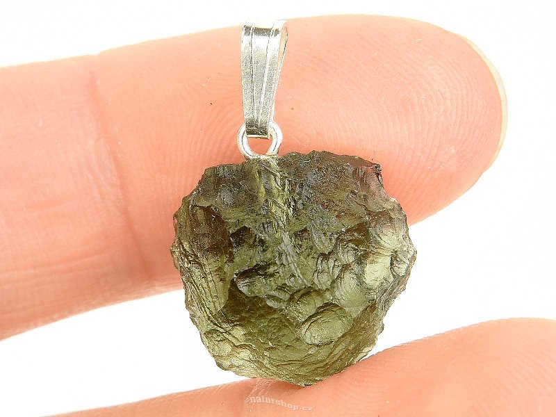 Přívěsek z vltavínu (moldavite) 2,4g Ag 925/1000