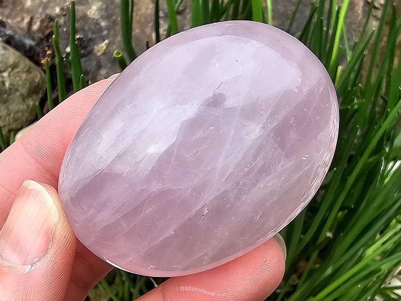 Rose quartz smooth stone from Madagascar 116g