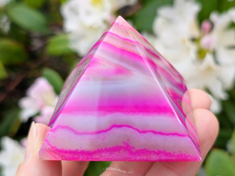 Pink agate pyramid (Brazil) 118g