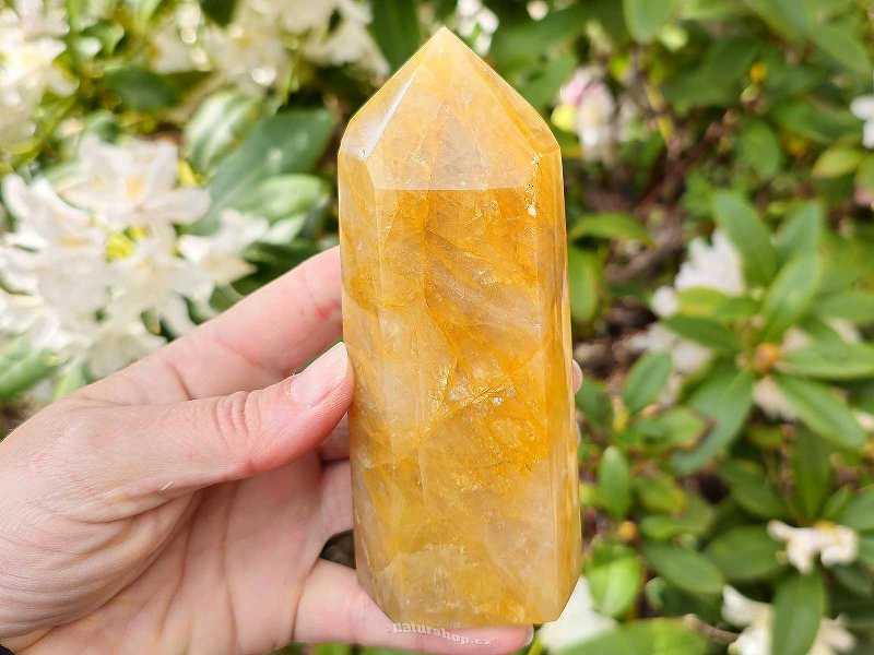 Pointed crystal with limonite (Madagascar) 456g