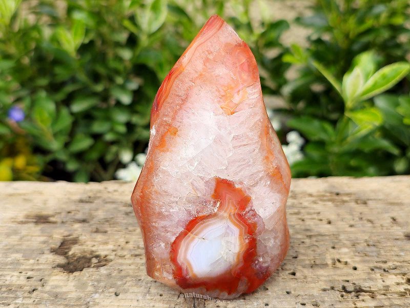 Carnelian flame decorative stone 422g