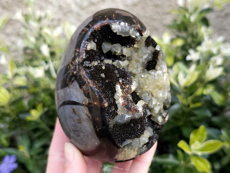 Dragon egg septaria with calcite from Madagascar 994g