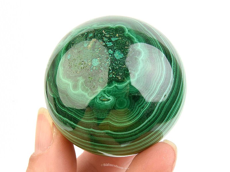 Malachite ball polished from Congo 194g