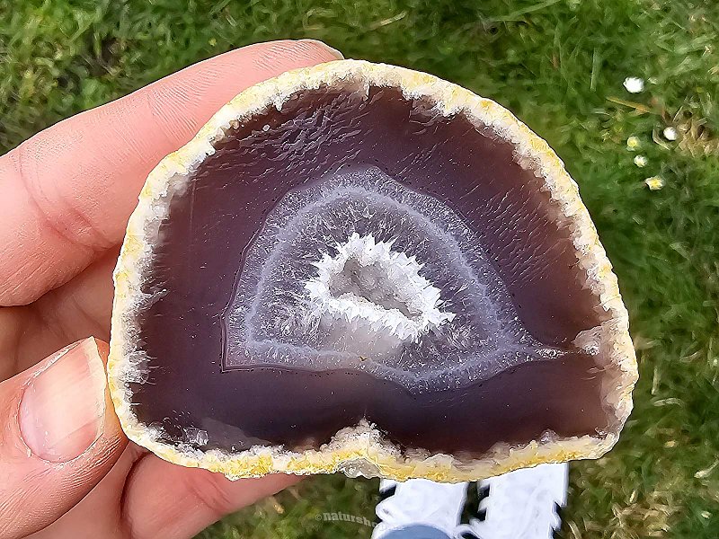 Agate geode with a hollow from Brazil 168g