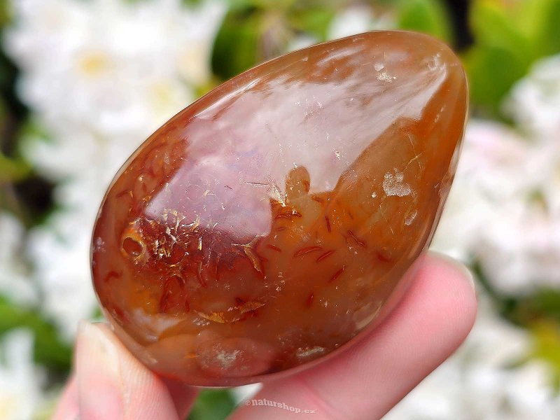 Carnelian smooth stone from Madagascar 82g