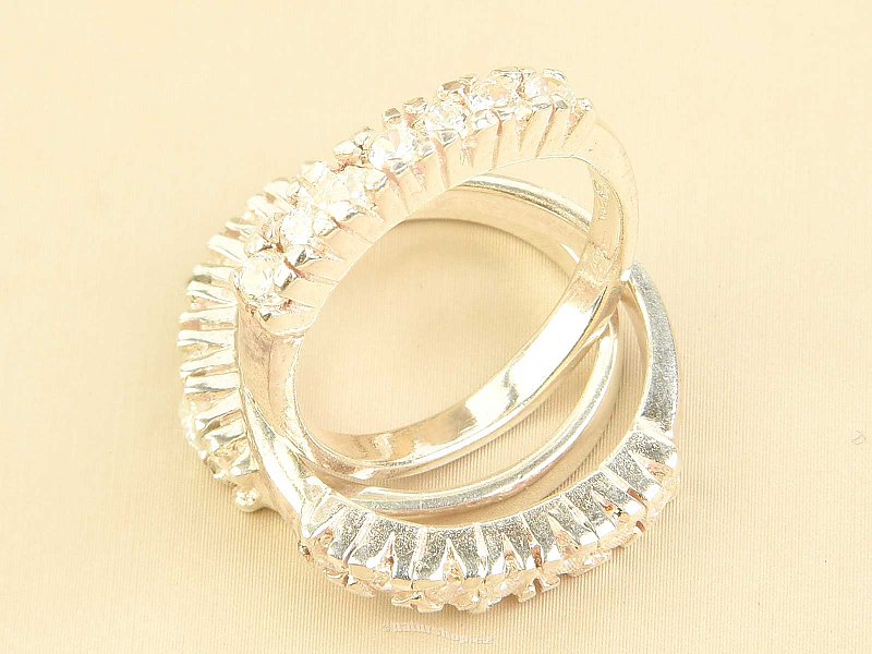 Stříbrný prsten s kubickými zirkony (Ag 925/1000)