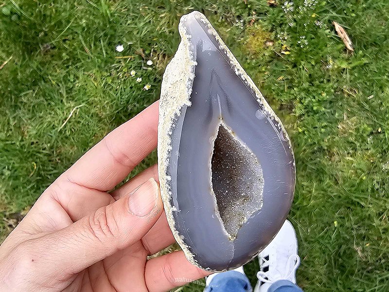 Agate Geode with Hollow from Brazil (249g)
