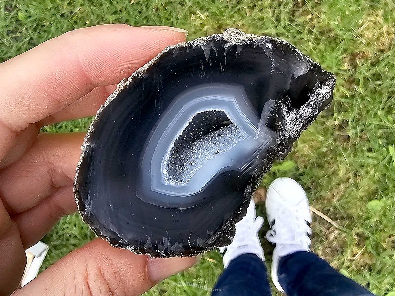 Agate geode with a hollow 123g from Brazil