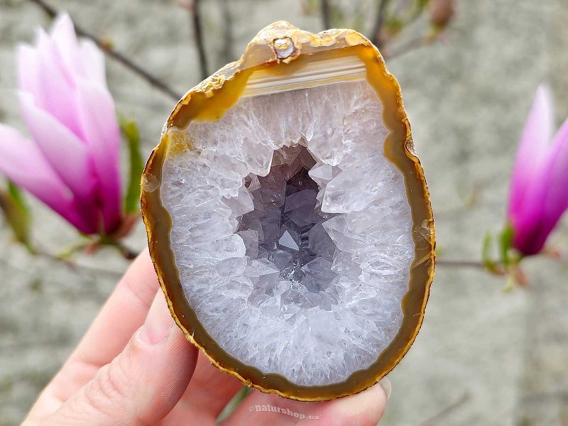 Geode agate natural with cavity Brazil 236g