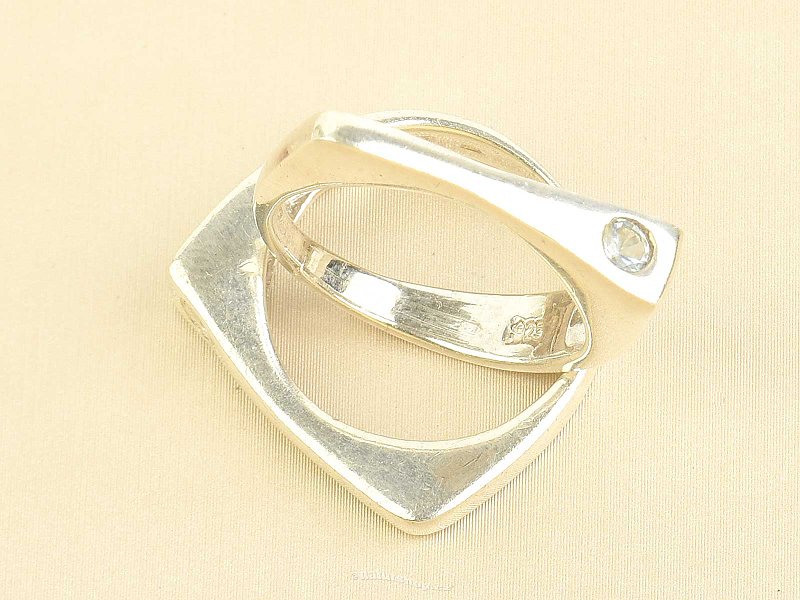 Originální stříbrný prsten s modrým zirkonem Ag 925/1000 vel.54, 3,2g
