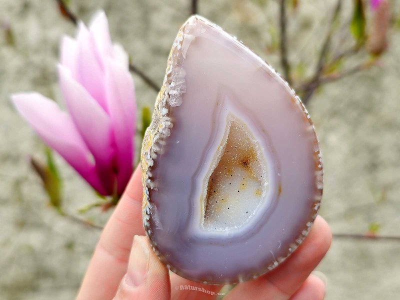 Geode agate natural with cavity Brazil 165g