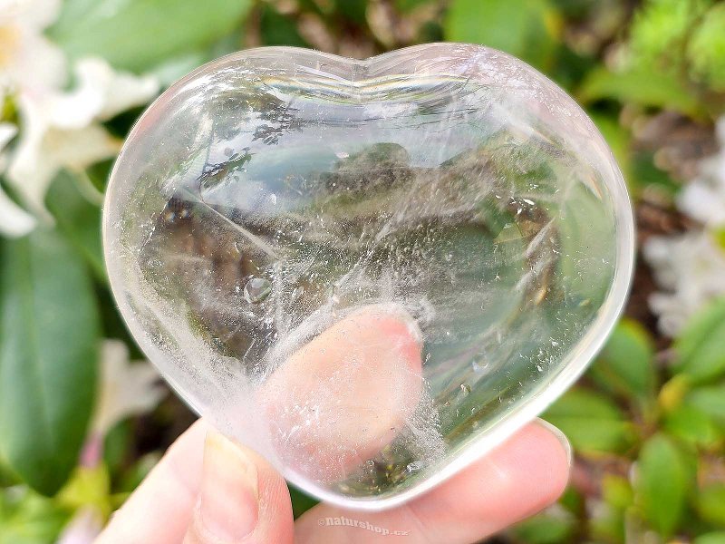 Smooth crystal heart from Madagascar 277g