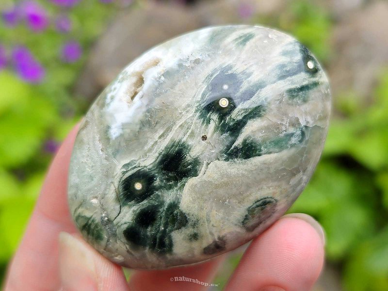 Leštěný kámen jaspis oceánový 90g