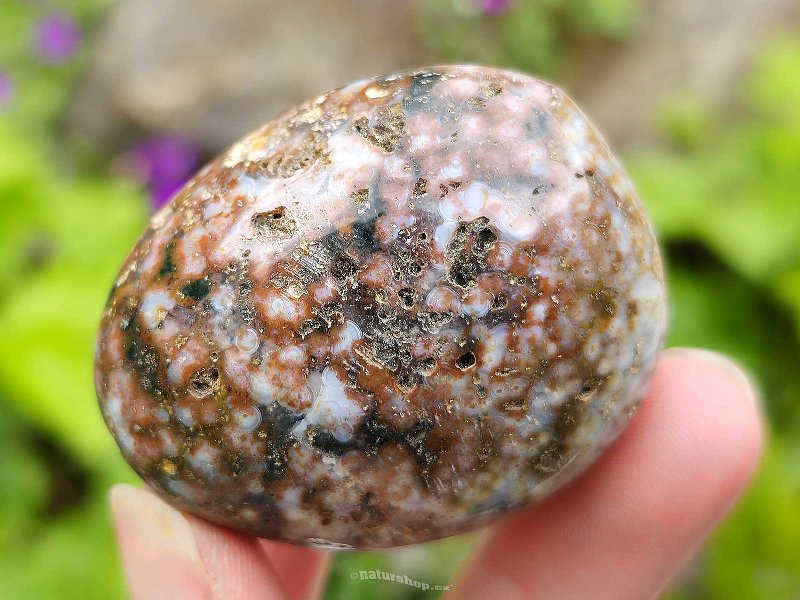 Polished ocean jasper stone (77g)