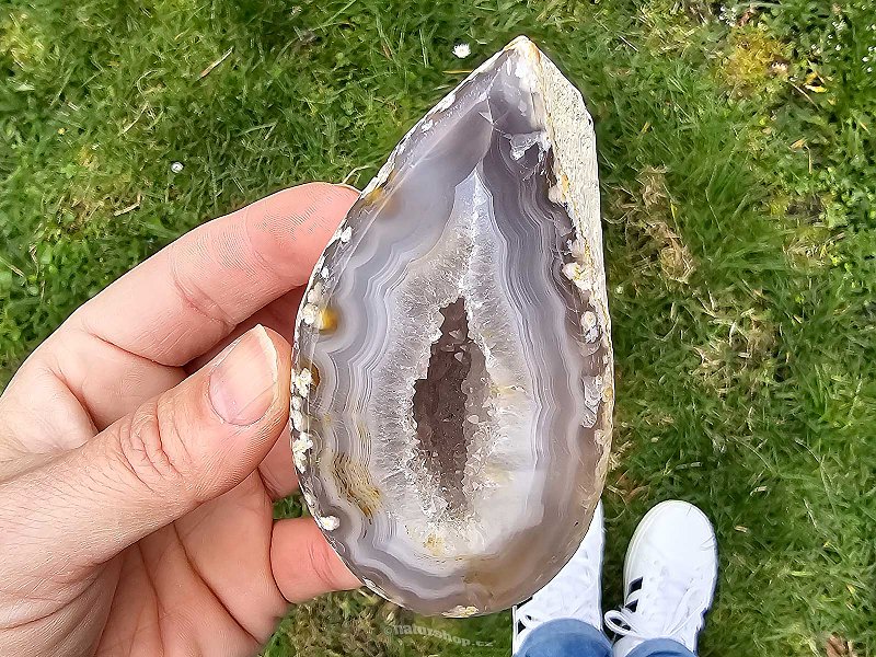 Agate geode with a hollow from Brazil 240g