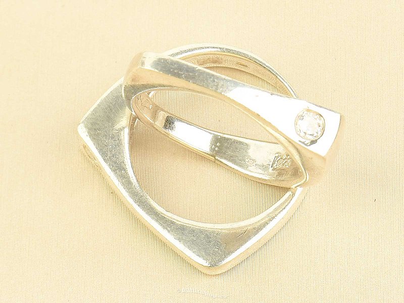 Original silver ring with zircon Ag 925/1000