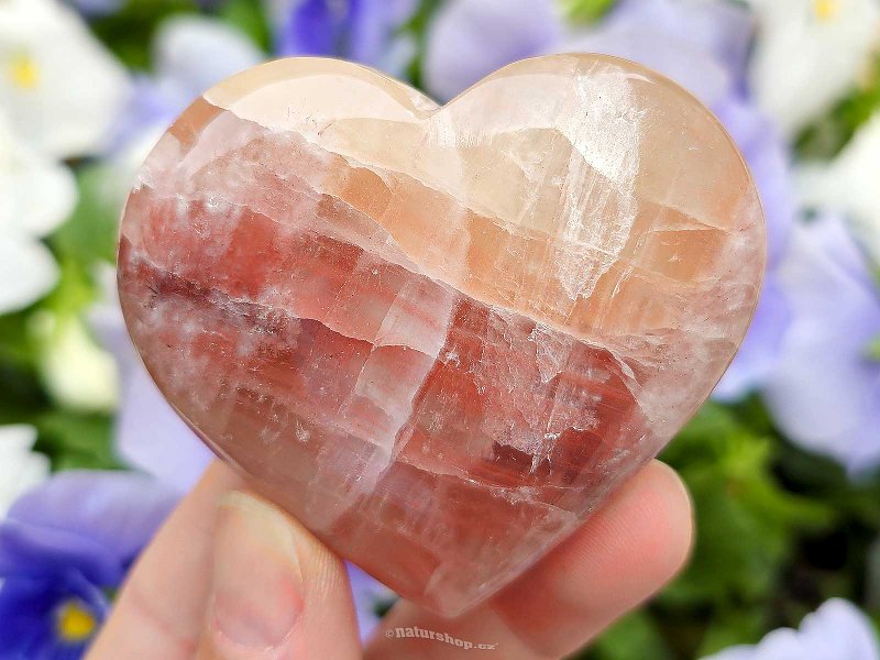 Pink Calcite Smooth Heart (Pakistan) 143g